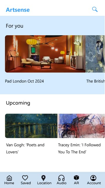 Art Sense App - Home